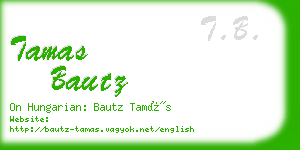 tamas bautz business card